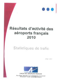 Résultats d'activité des aéroports français de 2010